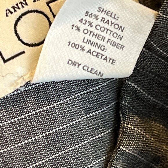 LOFT Pencil Skirt Gray Striped Work Mini Career Skirt Size 4 - Picture 4 of 8